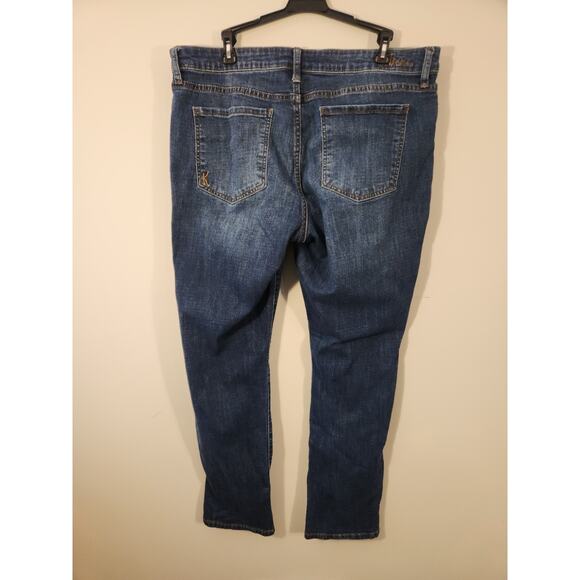 Kut From The Kloth Jeans Womens 16 Blue Straight Katy Boyfriend Whiskers - Picture 9 of 12